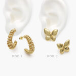 Aretes Chapa de Oro 637