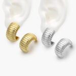 Aretes Chapa de Oro 639