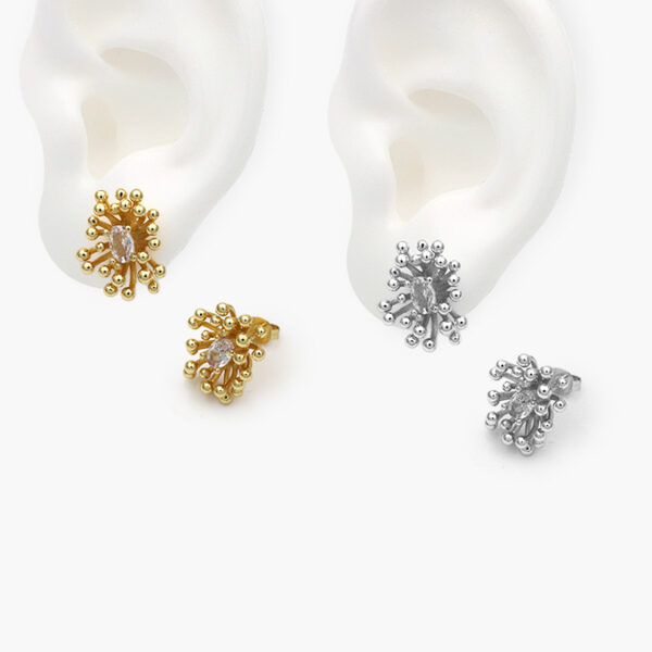 Aretes Chapa de Oro 641 - Image 1