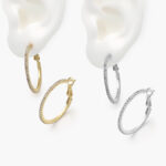 Arracadas Zirconias Chapa de Oro 897