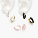 Arracadas Esmalte Chapa de Oro 900