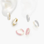 Arracadas Esmalte Chapa de Oro 900