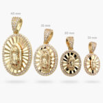 Medalla Virgen de Guadalupe Chapa de Oro 381