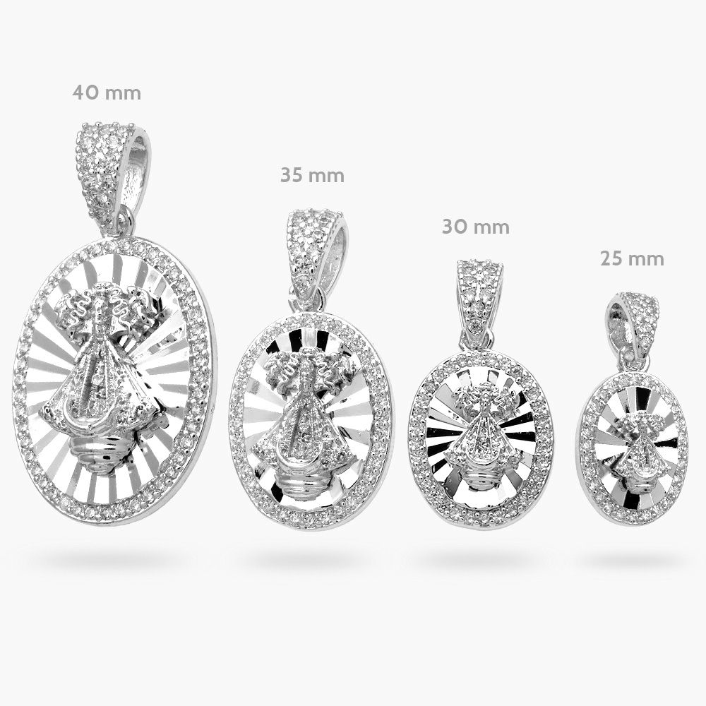 CDR0390 Medalla Virgen de San Juan Chapa de Rodio 390 - Image 1