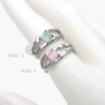 Anillo Zirconia Ajustable Chapa de Rodio 1236