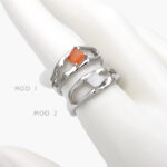 Anillo Zirconia Ajustable Chapa de Oro 1236