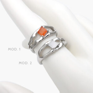 Anillo Zirconia Ajustable Chapa de Oro 1236