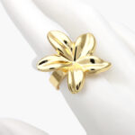 Anillo Flor Ajustable Chapa de Oro 1240
