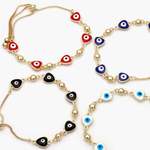 Pulso Corazón Ojo Turco Chapa de Oro 238