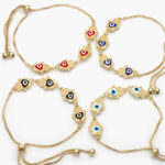 Pulso Ajustable Mano de Fatima Chapa de Oro 246