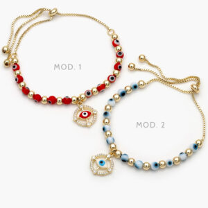 Pulso Ajustable Ojo Turco Chapa de Oro 257