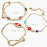 Pulso Ojo Turco Ajustable Chapa de Oro 267
