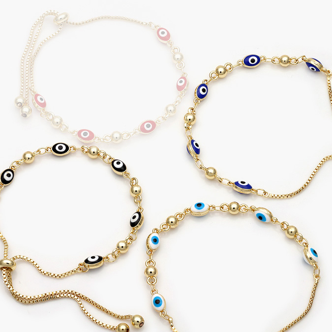 ctp0242 Pulso Ajustable Ojo Turco Chapa de Oro 242 - Image 1