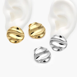 Aretes Chunky Chapa de Oro 646