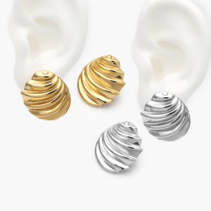 Aretes Chunky Chapa de Oro 647