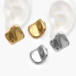 Aretes Chunky Chapa de Oro 651