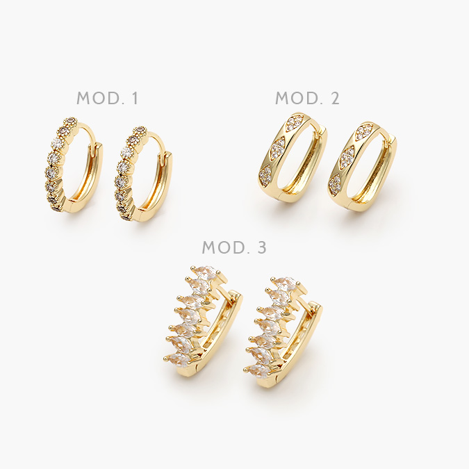 CA40903 Arracadas Chapa de Oro 903 - Image 1