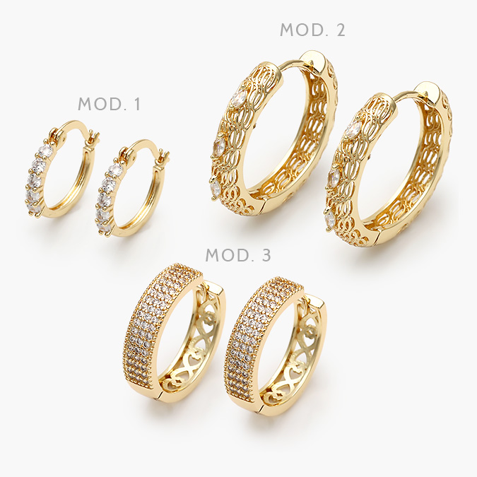 CA40907 Arracadas Chapa de Oro 907 - Image 1