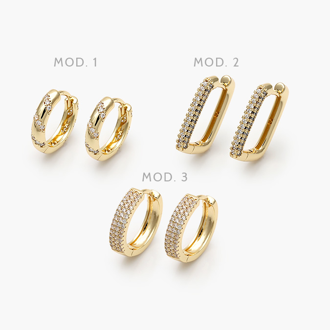 CA40909 Arracadas Chapa de Oro 909 - Image 1