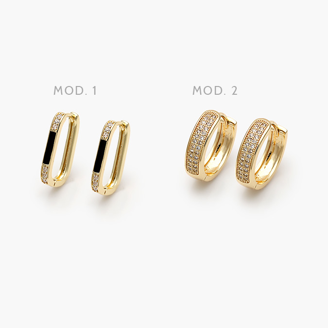 CA40913 Arracadas Chapa de Oro 913 - Image 1