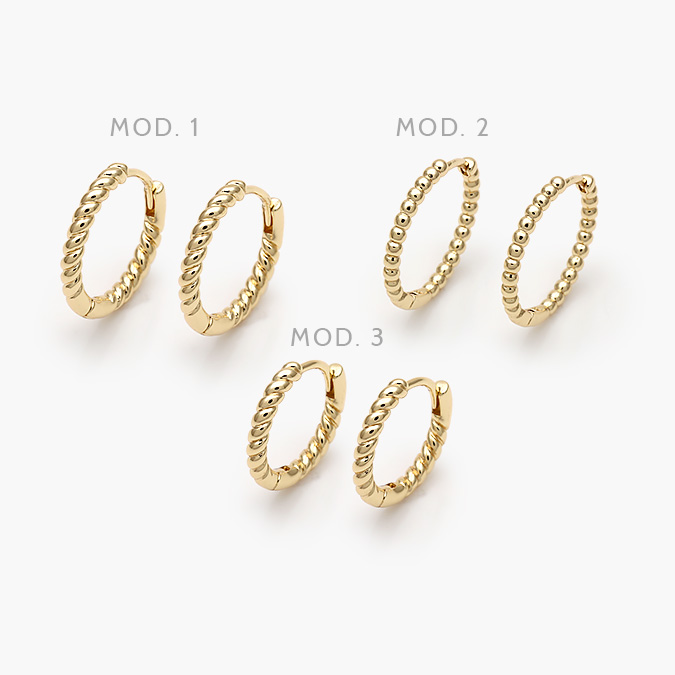 CA40914 Arracadas Chapa de Oro 914 - Image 1