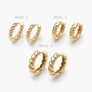 Arracadas Chapa de Oro 915