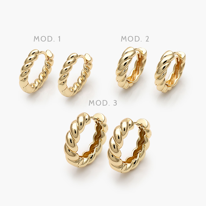 CA40915 Arracadas Chapa de Oro 915 - Image 1