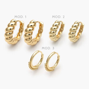 Arracadas Chapa de Oro 916