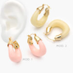 Arracadas Chunky Chapa de Oro 926