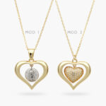 Collar Corazón Chapa de Oro 487