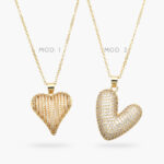 Collar Corazón Chapa de Oro 488