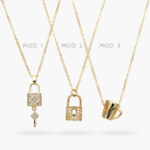 Collar Candado Chapa de Oro 494