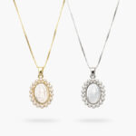 Collar Virgen Guadalupe Madre Perla Chapa de Oro 497