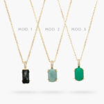 Collar Piedra Color Chapa de Oro 513