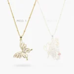 Collar Mariposa Chapa de Oro 528