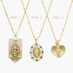 Collar San Benito San Judas Chapa de Oro 354