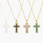 Collar Cruz Zirconia Chapa de Oro 359