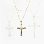 Collar Cruces Chapa de Oro 375 - Modelo 1