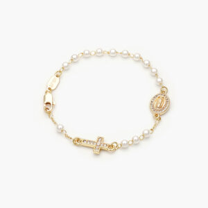 Misterio Virgen Guadalupe Perlas Chapa de Oro 301