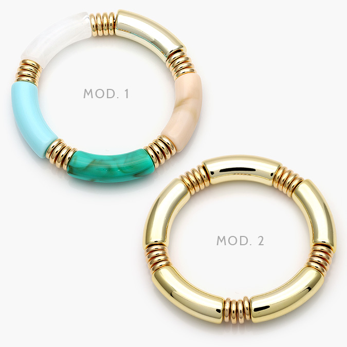 CTP0639 Brazalete Chunky Chapa de Oro 639 - Image 1