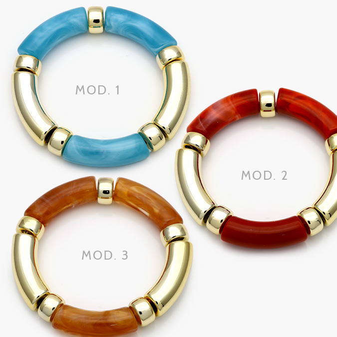 CTP0647 Brazalete Chunky Chapa de Oro 647 - Image 1