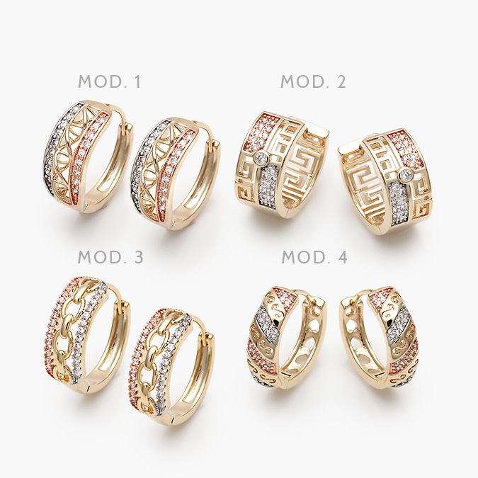 Grupo-6 Arracadas Chapa de Oro Grupo 6 - Image 1