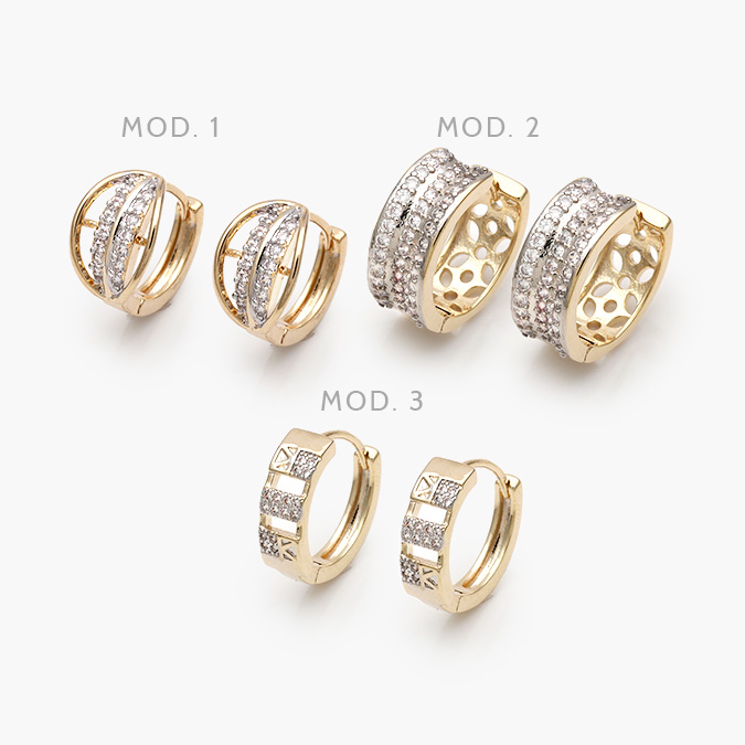 Grupo-7 Arracadas Chapa de Oro Grupo 7 - Image 1