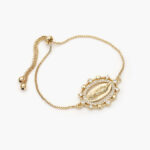Pulso Micropavé Virgen Guadalupe Chapa de Oro 820