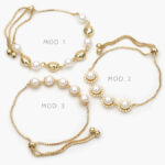 Pulso Micropavé Perlas Chapa de Oro 827