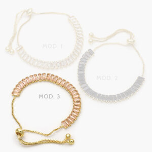 Pulso Tenis Micropavé Chapa de Oro 833