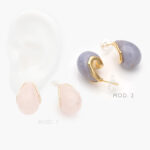 Aretes Chunky Acrílico Chapa de Oro 654