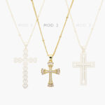 Collar Cruz Zirconia Chapa de Oro 365