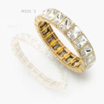 Brazalete Elástico Zirconias Chapa de Oro 658