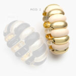 Brazalete Chunky  Elástico Chapa de Oro 659